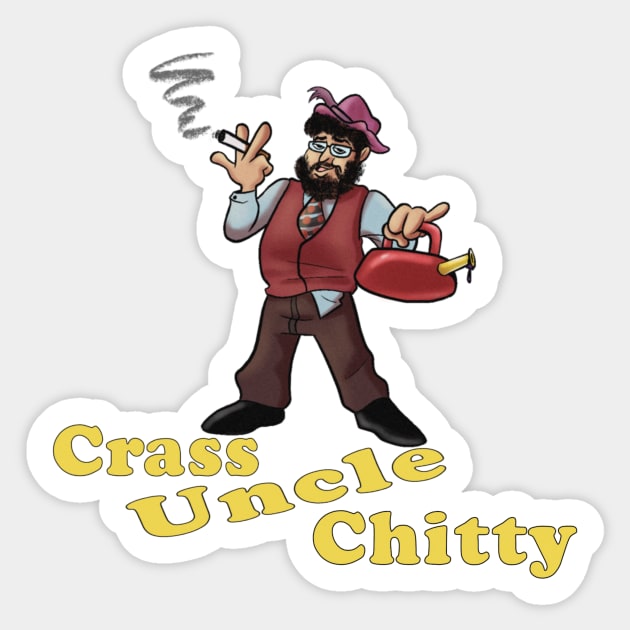 Crass Uncle Chitty Sticker by DannyOrWhatever